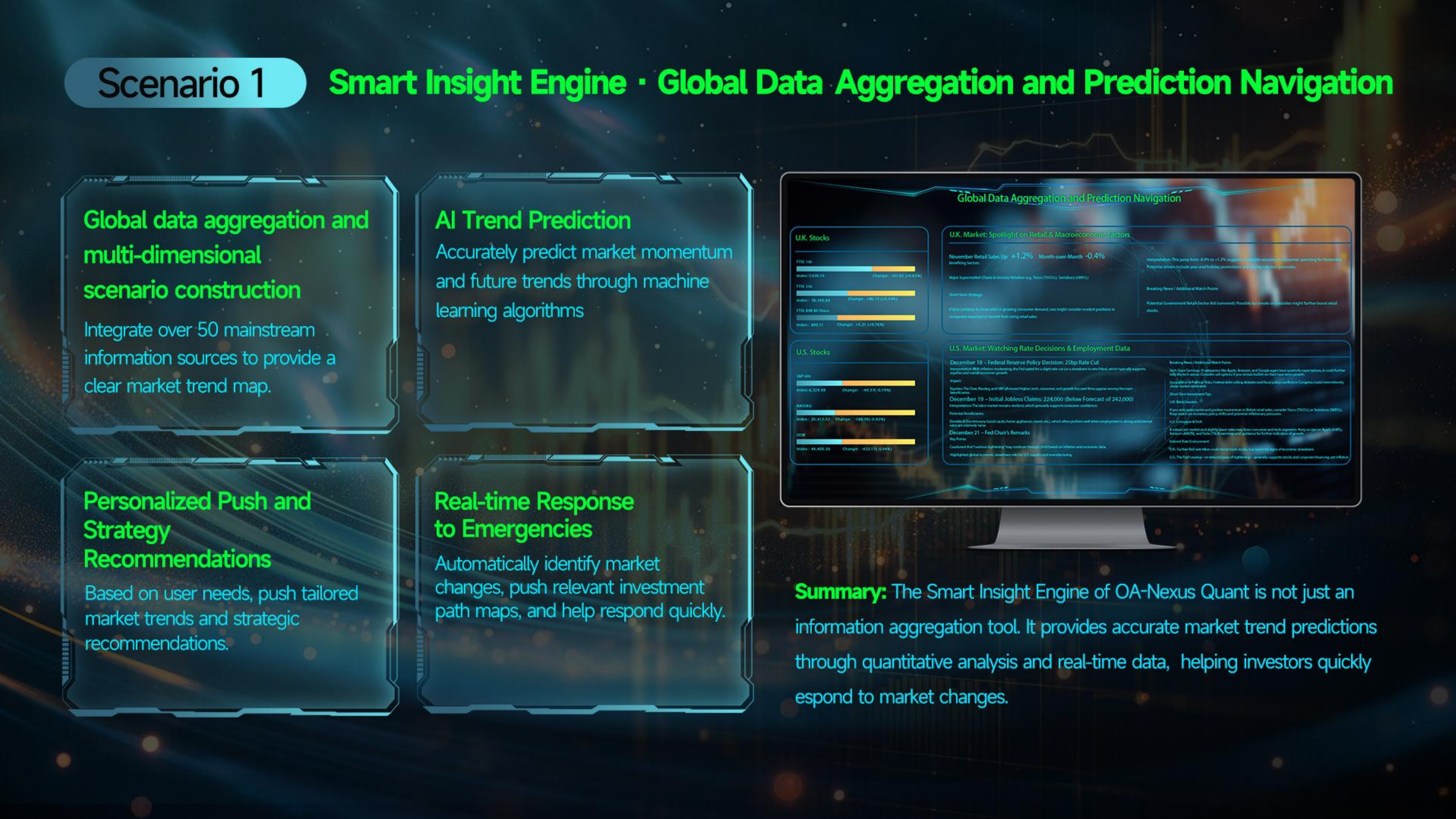 Global Data Aggregation and Prediction Navigation